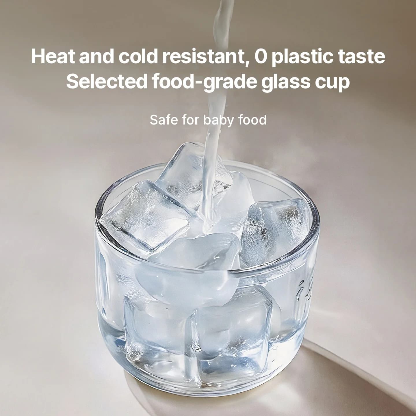 Elektrisk babymatmaker, glasskup 300ml, 45W