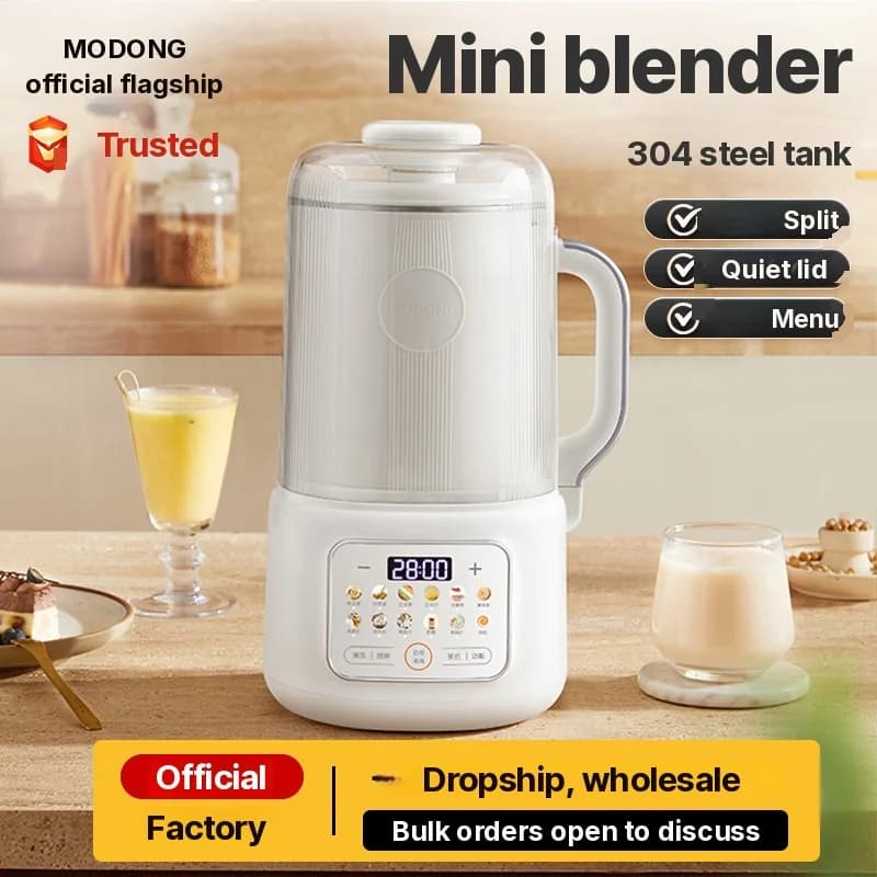 Varmende blender soyamelkmaskin med selvrengjøring 800W