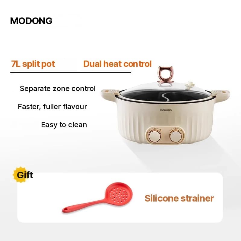 Elektrisk hotpot med skillegryte 6L-8L, 220V, 5-6 personer
