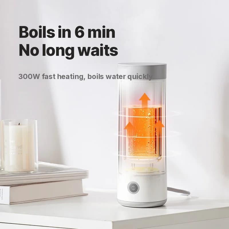 Bærbart elektrisk varmebeger 304 rustfritt stål 300ml 220V