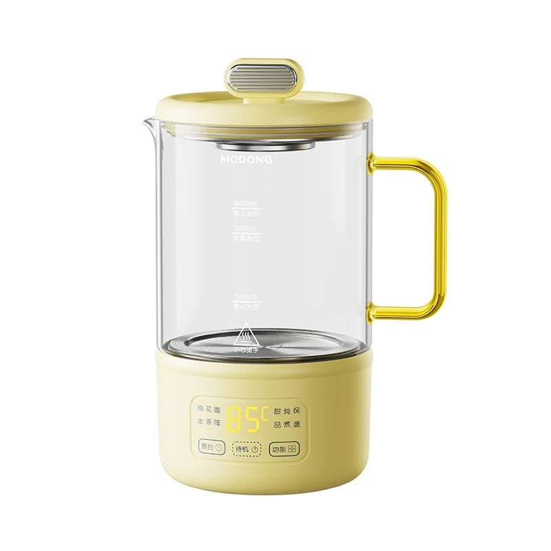 Glass elektrisk varmekopp med temperaturkontroll for baby-melk