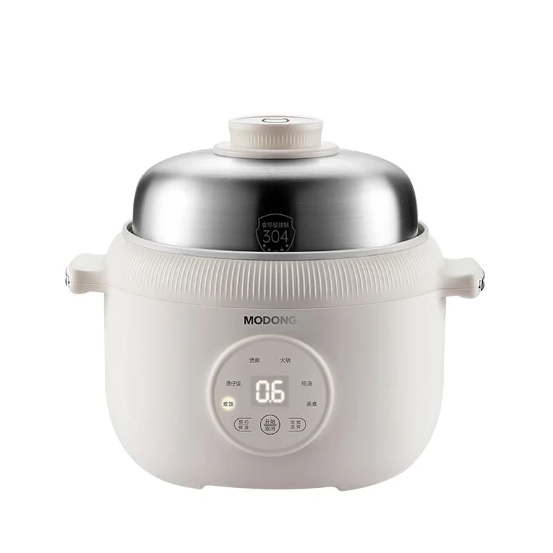 Mini elektrisk riskoker 1,6 L med keramisk innergryte