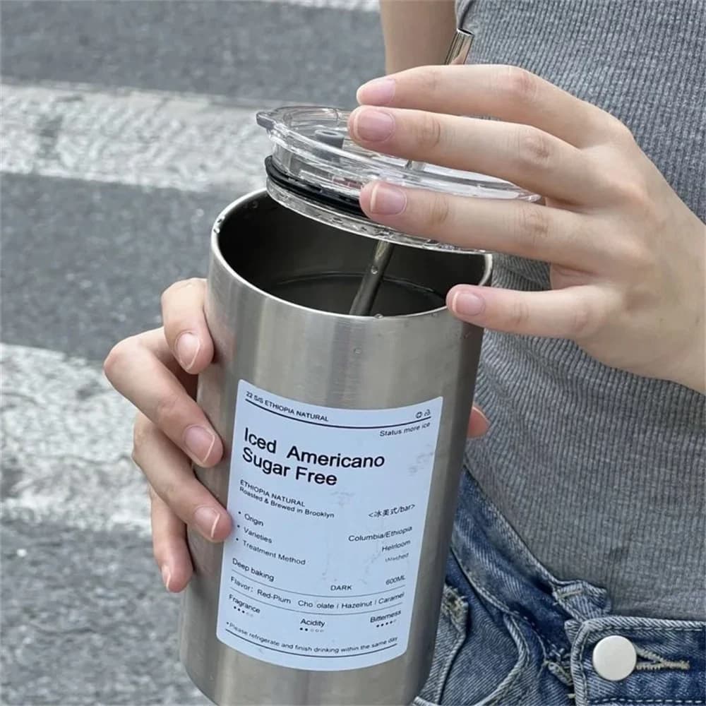 600 ml sugerør-termoskopp