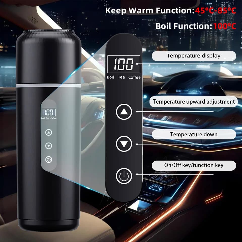 500ml 12V/24V Bilvarmekopp