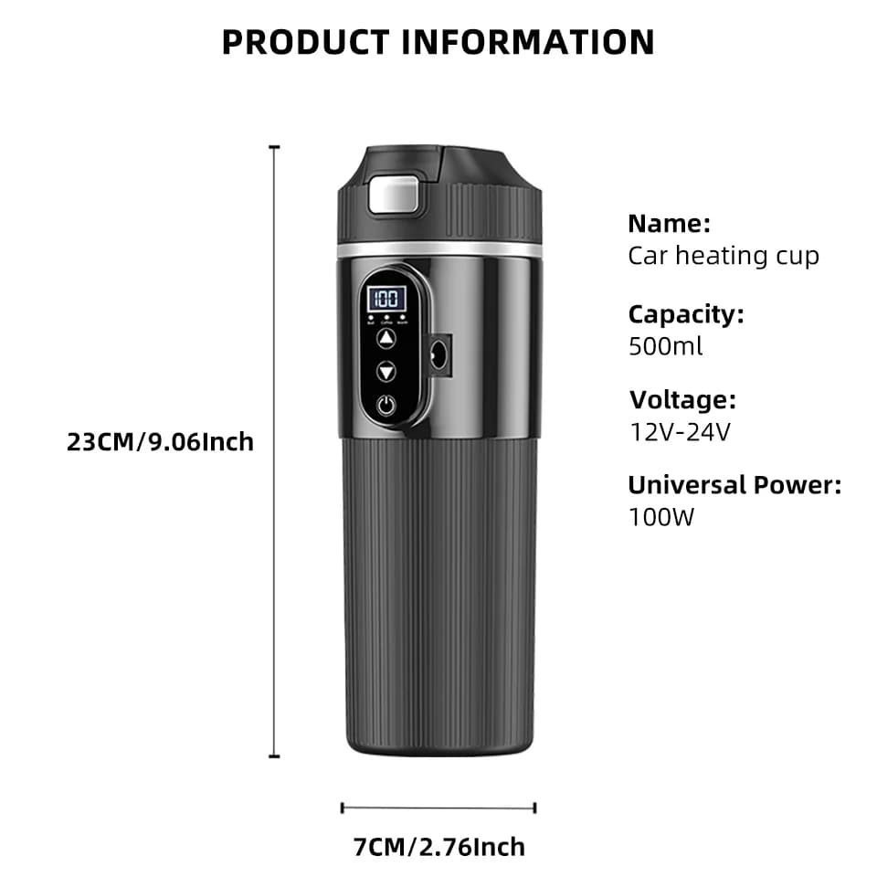 500ml 12V/24V elektrisk varmebeger