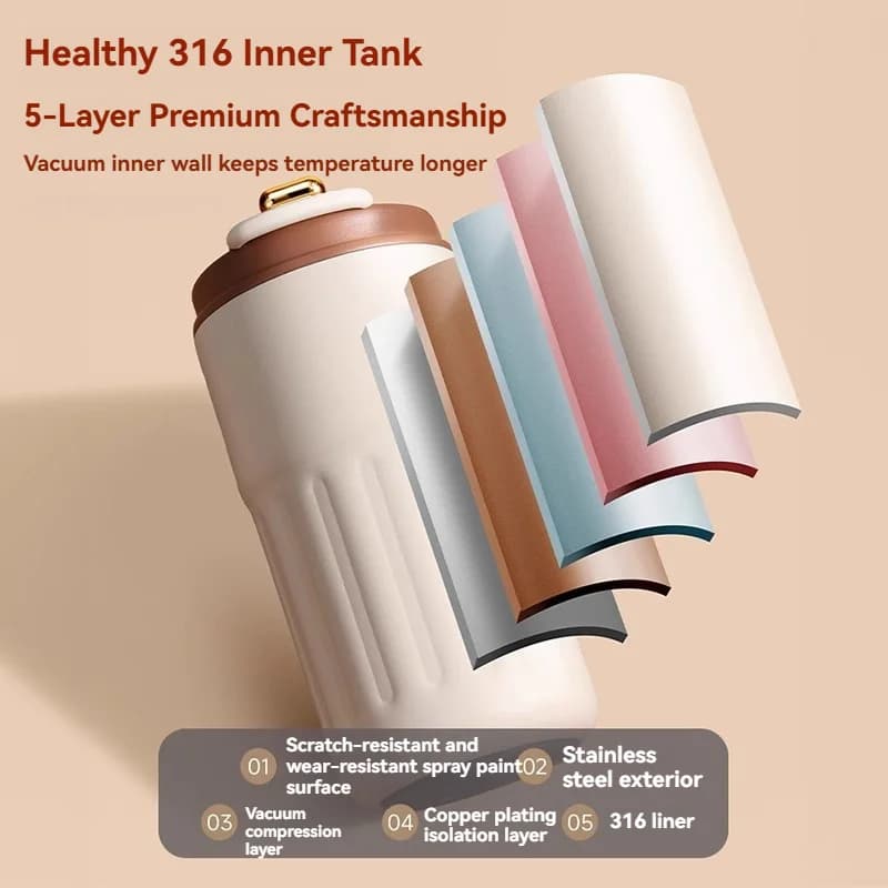 450ml termoflaske med temperaturdisplay
