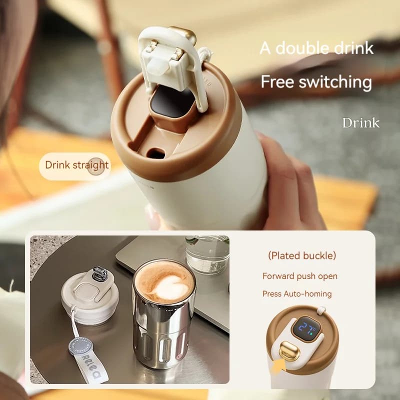 450ml termoflaske med temperaturdisplay