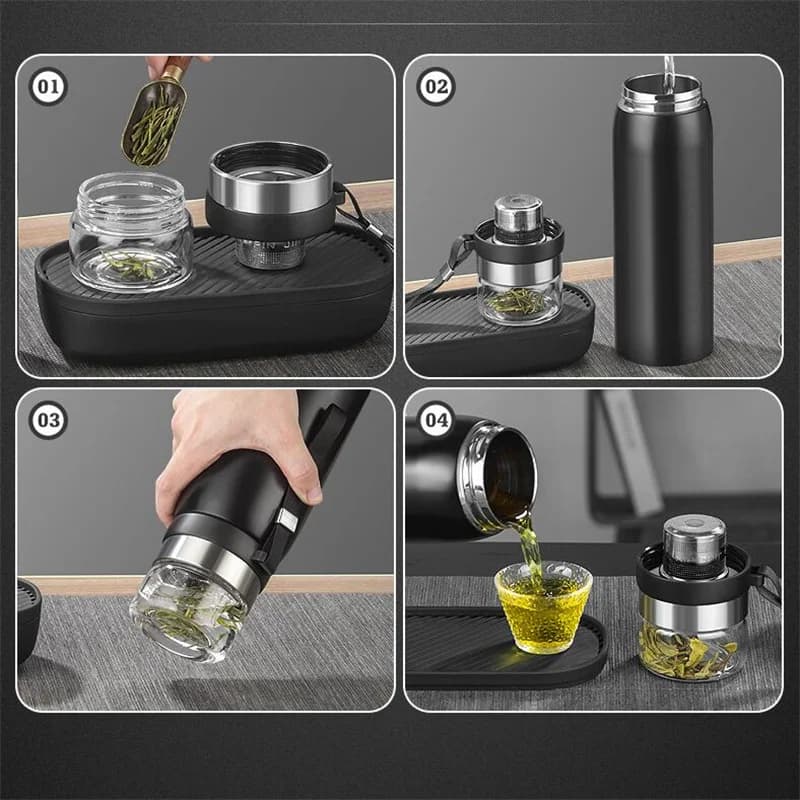 750 ml/1100 ml termos med tefilter